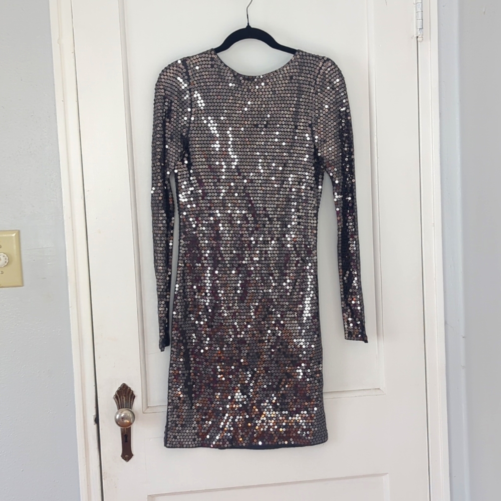 Sequin party mini dress